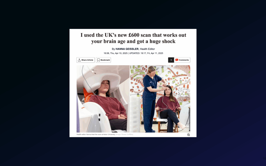 I used the UK’s new £600 scan that works out your brain age and got a huge shock